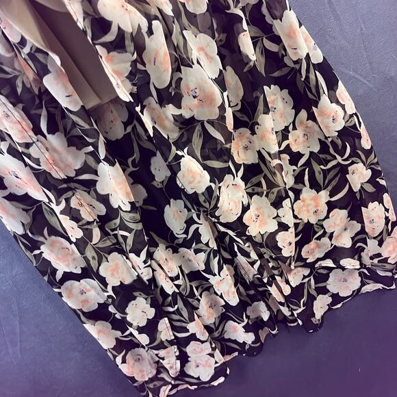 Foreign Exchange Dress Floral Chiffon Sz Small Sheer Summer Spaghetti StrapY2K - Picture 9 of 9